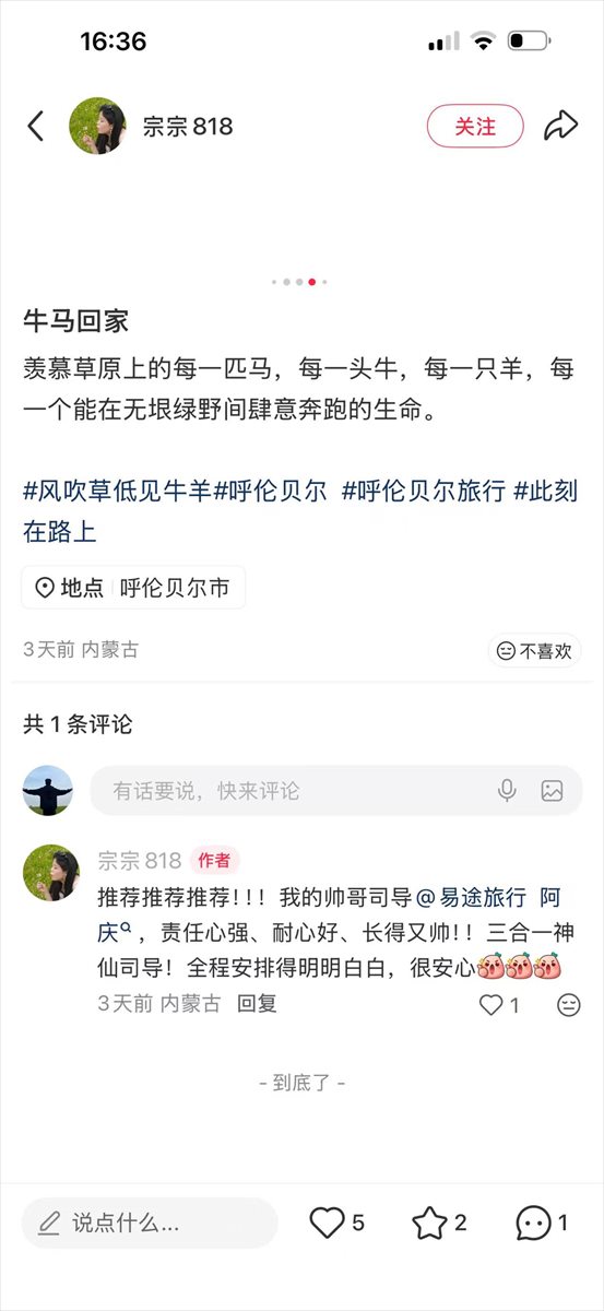 我的司导很安心，责任心强